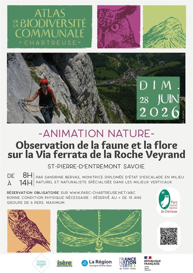 Observation de la faune et la flore sur la Via ferrata de la Roche Veyrand_Saint-Pierre-d'Entremont 