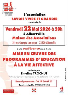 Conférence : mise en oeuvre des programmes d'éducation à la vie affective_Albertville