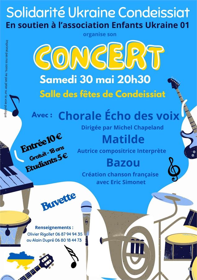 Concert Solidarité Ukraine Condeissiat_Condeissiat - Solidarité Ukraine Condeissiat