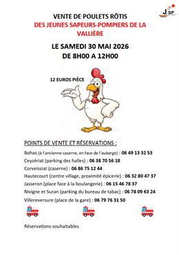 Vente de poulets rôtis