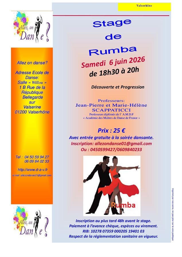 Stage de Rumba - Alles on danse ?
