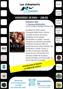 Séance spéciale du film : "Vivaldi et moi"_Saint-Jorioz - Ciné Laudon