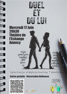 Spectacle d'improvisation théâtrale : "Duel et Du lui"_Annecy - Compagnie Ya2tou