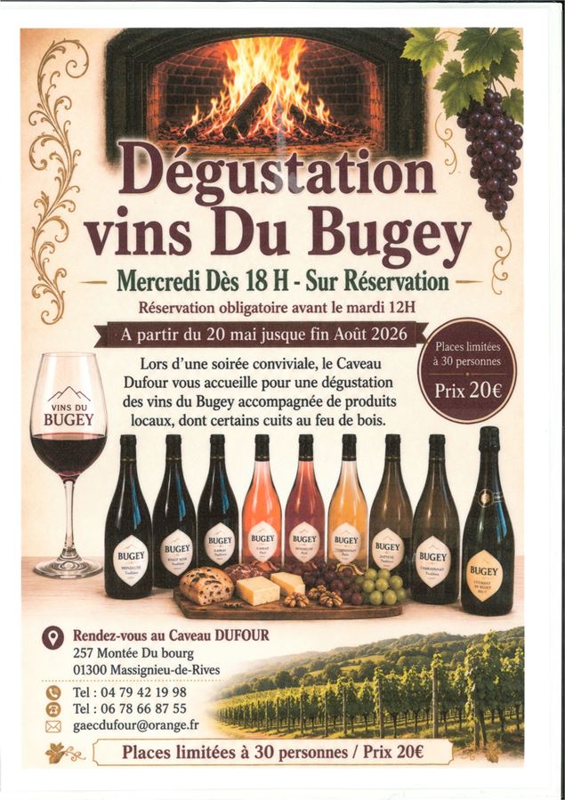 Dégustation vins du Bugey au caveau Dufour_Massignieu-de-Rives - Dégustation vins du Bugey au caveau