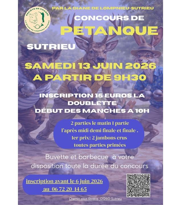 Concours de pétanque à Sutrieu_Valromey-sur-Séran - Société de chasse La Diane