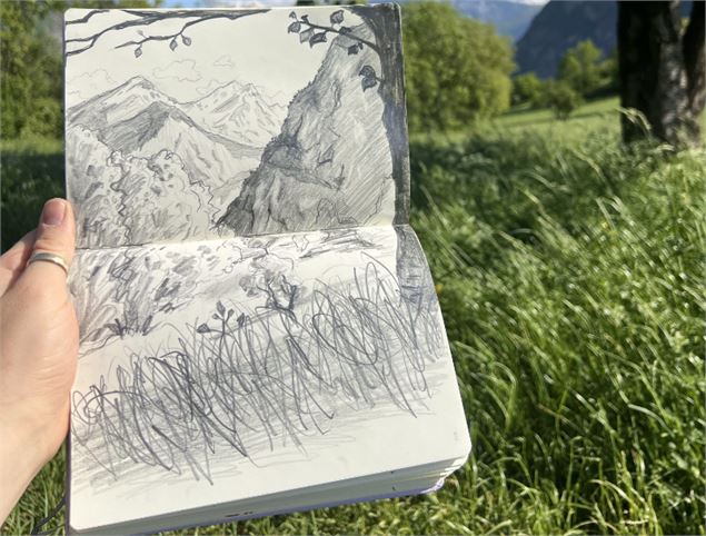 Dessin de paysage en exterieur - Twane