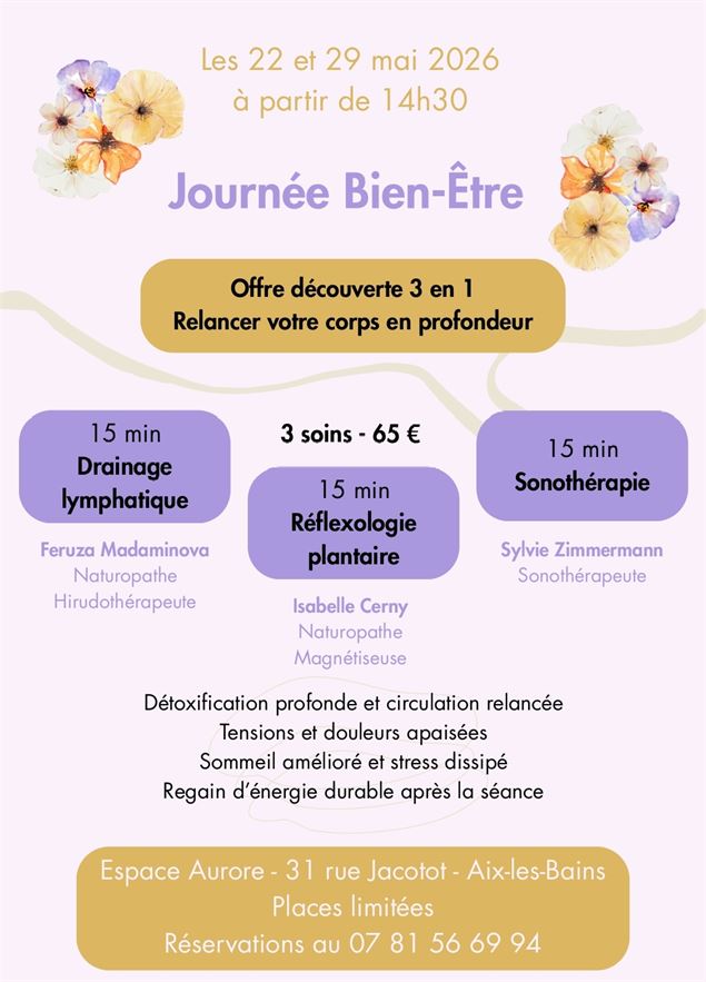 Affiche journée bien-être - Isabelle Cerny Lemonnier