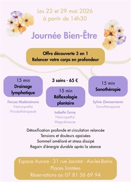 Affiche journée bien-être - Isabelle Cerny Lemonnier