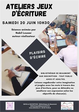 Jeux écriture - Bibliothèque de Beaumont