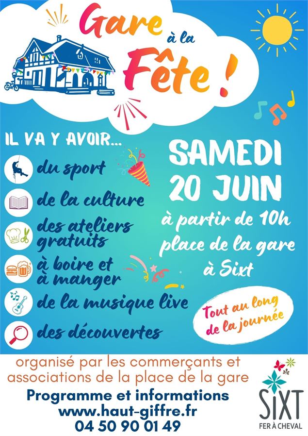 Affiche Gare à la Fête - Espace Culturel Sixt