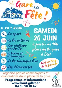 Affiche Gare à la Fête - Espace Culturel Sixt