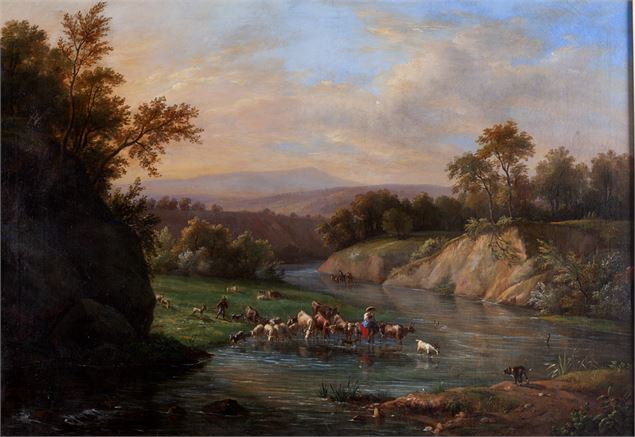 Prosper Dunant, Bord du Fier sous Brogny, huile sur toile, MCA, inv. 10617 - Musées d'Annecy