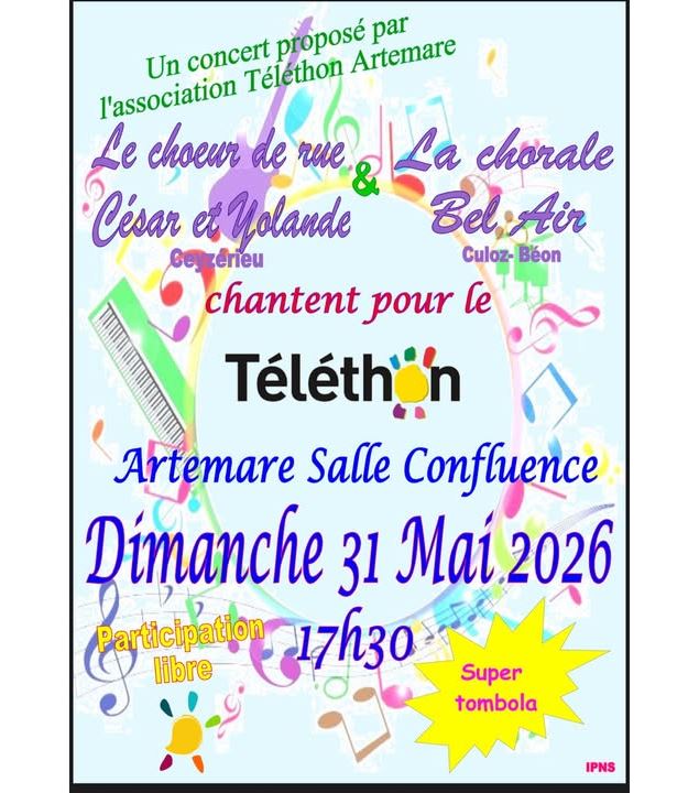 Concert en faveur du Téléthon_Artemare - Association Téléthon Artemare