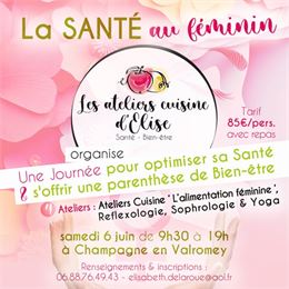 Les ateliers cuisine d'Elise : l'alimentation féminine_Champagne-en-Valromey - Ateliers cuisine d'El