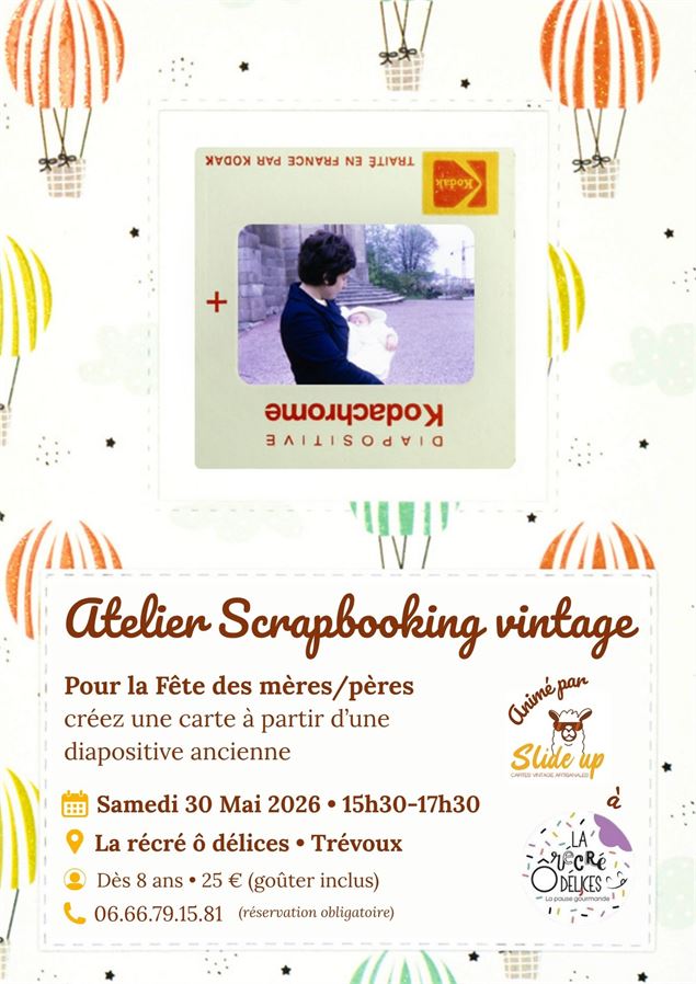Atelier scrapbooking vintage - Slide up