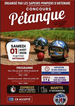 Concours de pétanque et vide grenier_Artemare - Amicale des Sapeurs Pompiers