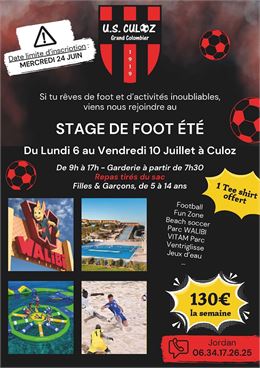 Stage de foot d'été_Culoz-Béon - US Culoz Grand Colombier