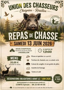 Repas de chasse_Rossillon - Union des Chasseurs de Cheignieu Rossillon