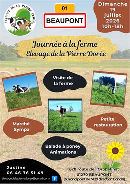 Affiche Journée à la ferme - ©Élevage de la Pierre Dorée