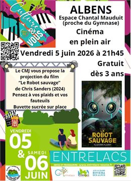Ciné plein air gratuit : Le robot sauvage - Albens - Commune d'Entrelacs / DreamWorks Animation, Uni
