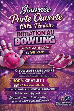 Affiche Bowling du 20 juin 2026 - ©Bowling Bresse Loisirs