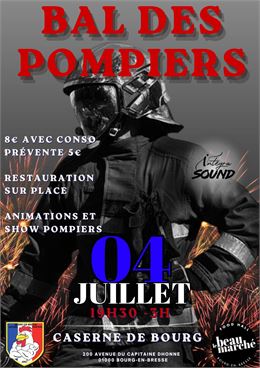 Flyers du Bal - Amicale Des Sapeurs pompiers de Bourg