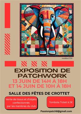 Affiche de l'expo patchwork - AM. Frenois