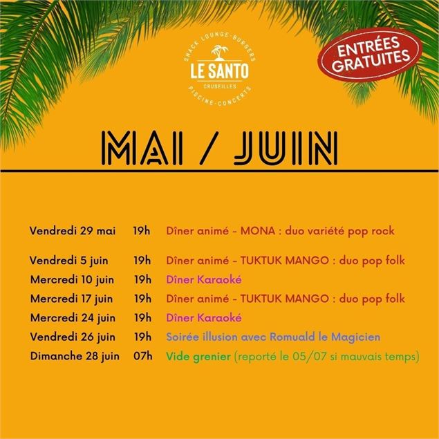 Diner Animé : TUKTUK MANGO_Cruseilles - LE SANTO