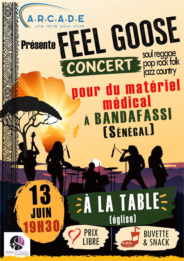 Soul Rock Pop Reggae Jazz country -Une soirée solidaire en musique et chansons proposée par l'Associ
