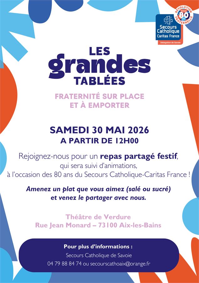 Les Grandes Tablées - Secours Catholique de Savoie