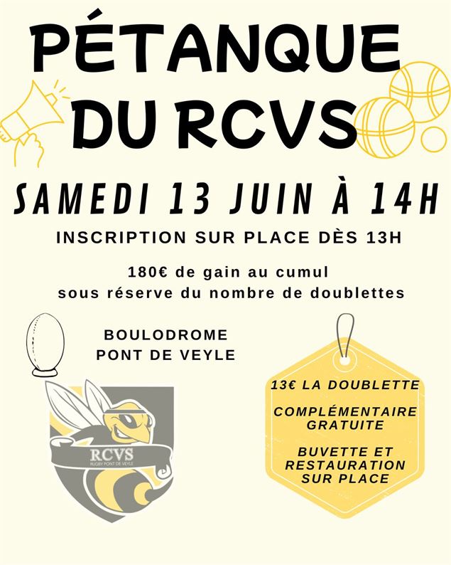 Affiche concours de pétanque - RCVS
