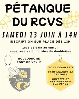 Affiche concours de pétanque - RCVS