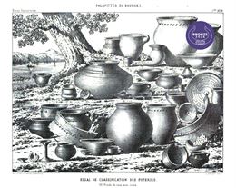 Planche de céramiques de la fin de l’âge du Bronze, publiée par André Perrin dans la Revue Savoisien