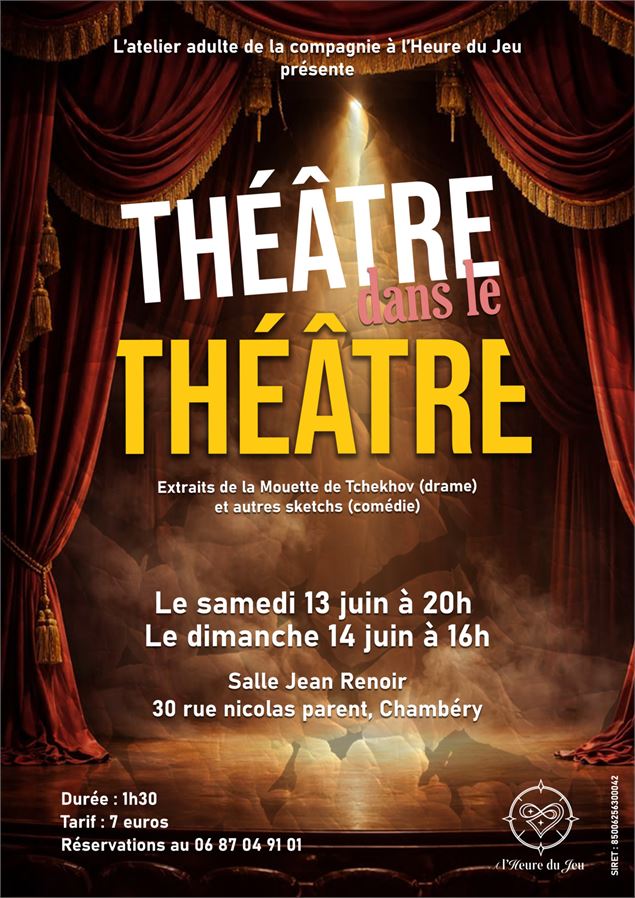 Théâtre dans le théâtre - compagnie à l'heure du jeu