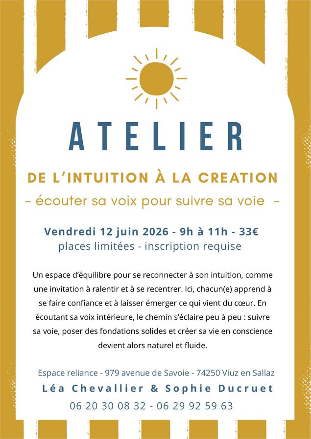 Atelier de l'intuition à la création - copyright