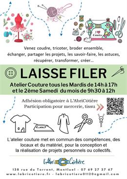 Atelier Couture « Laisse Filer » à l’AbriCôtière_Montluel - L'AbriCôtière