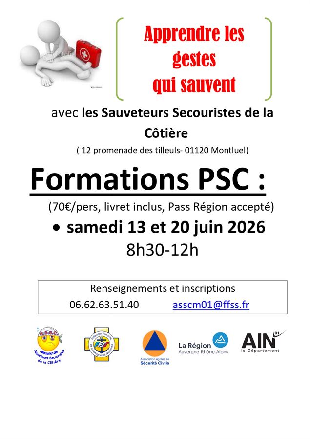 Formation aux gestes de premiers secours_Montluel