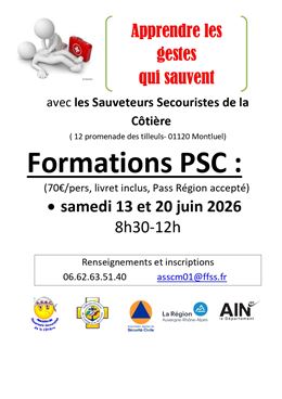 Formation aux gestes de premiers secours_Montluel