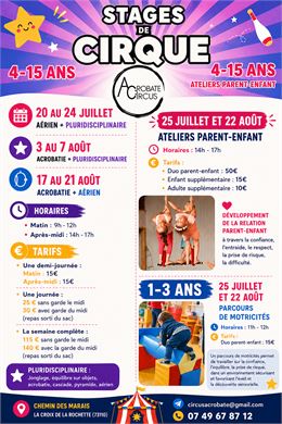 atelier d'été 4-15 ans