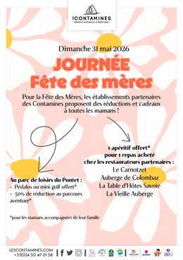 Affiche Fêtes des Mères 2026 - Les Contamines Tourisme