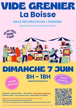 Vide grenier du Sou des Ecoles_La Boisse - Sou des écoles de la Boisse