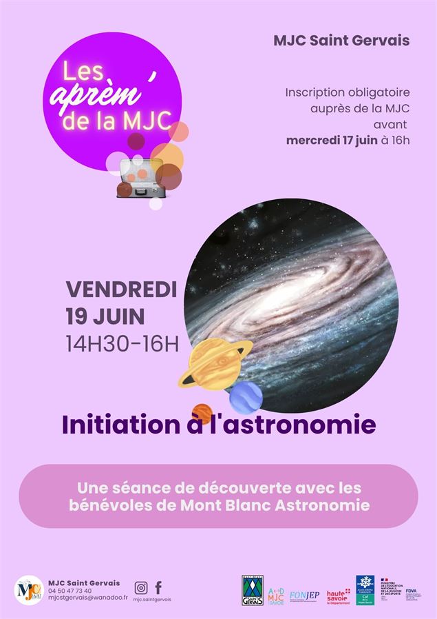 Les aprèm' de la MJC - Initiation à l'astronomie_Saint-Gervais-les-Bains - Droits réservés