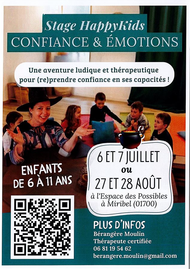 HappyKids : stage de confiance en soi  de 6 à 11 ans - Bérengère MOULIN