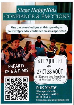 HappyKids : stage de confiance en soi  de 6 à 11 ans - Bérengère MOULIN
