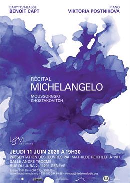 Récital Michelangelo - Association Lied et Mélodie