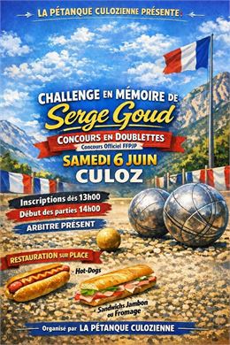Tournoi de pétanque "Challenge Serge Goud"_Culoz-Béon - Pétanque Culozienne
