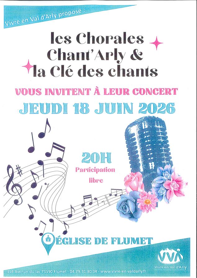 Concert Chant'Arly et la Clé des chants - Vivre en Val d'Arly