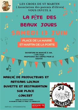 Fête des beaux jours - marché & concert_Saint-Martin-de-la-Porte - Association des parents d'élèves 