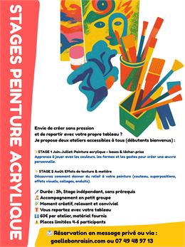 Stage Acrylique débutant_Les Carroz-d'Arâches