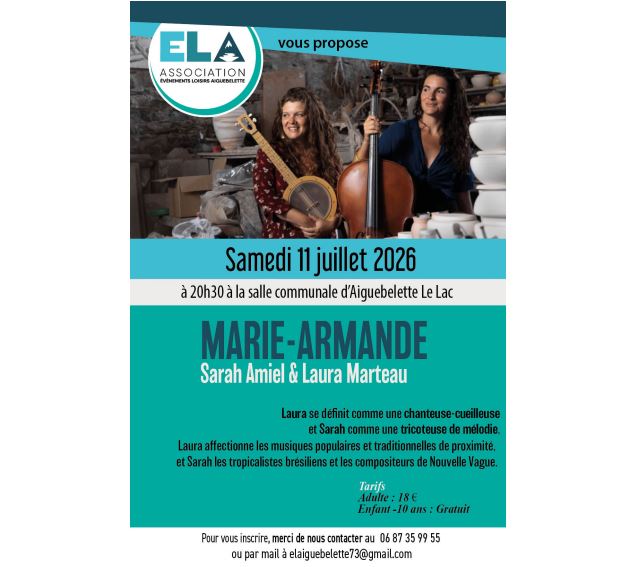 concert Marie Armande_Aiguebelette-le-Lac - ELA Aiguebelette